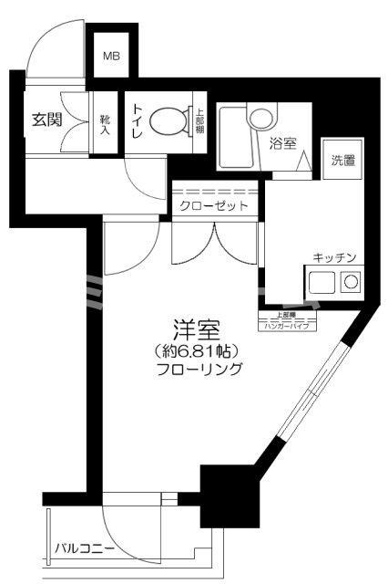 ヴェローナ品川中延(1K/4階)の間取り写真