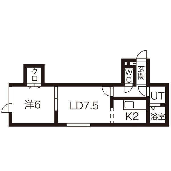 ジュピターノルデン(1LDK/1階)の間取り写真