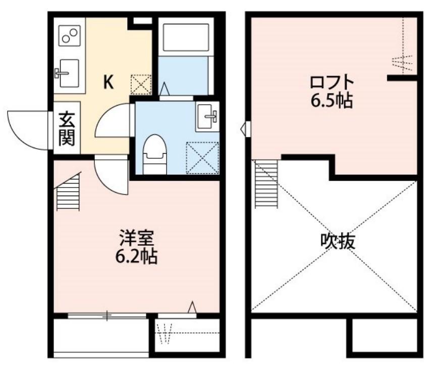 ソフィッタ大宮(1K/2階)の間取り写真