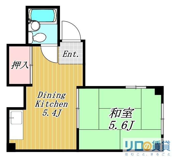 シャトー宮原一番館(1DK/1階)の間取り写真