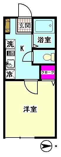 ファーストハイム(1K/1階)の間取り写真