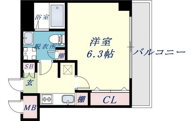 RITZSQUARESTREAMⅠ(1K/3階)の間取り写真