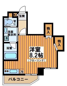 プリマヴェーラー高井戸東2丁目-(ワンルーム/2階)の間取り写真