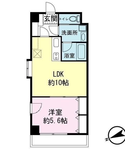 アヴェニール長泉(1LDK/4階)の間取り写真