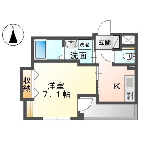 PINO(1K/3階)の間取り写真