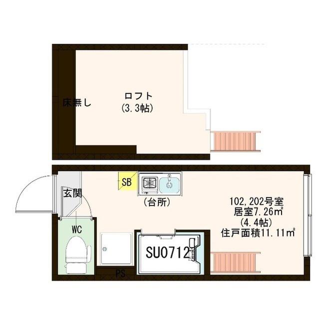AVAND板橋(ワンルーム/2階)の間取り写真