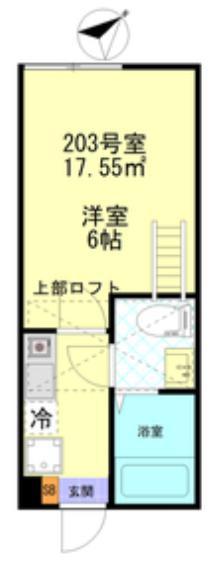 I.P.FORWARD アイピーフォワード(1K/2階)の間取り写真