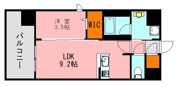 LANDIC PREMIUM O115(1LDK/11階)の間取り写真