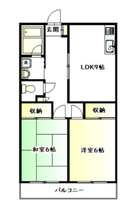 ピアハイツ(2LDK/3階)の間取り写真