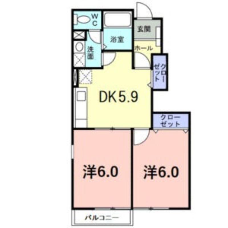 LOGEMENT S I(2K/1階)の間取り写真