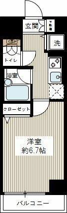 RISESTAGE MAGOME(1K/1階)の間取り写真