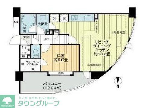 パレソレイユ荻窪(1LDK/3階)の間取り写真
