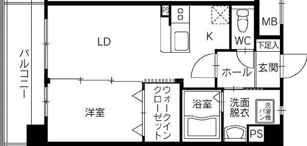 サンシャインM&S三番館(1LDK/4階)の間取り写真