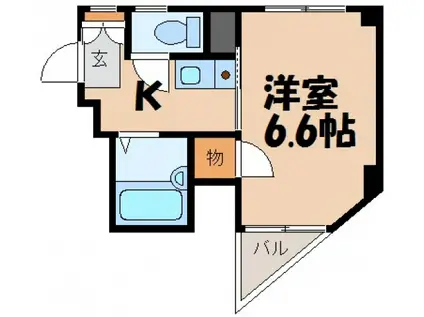 パルコーポ大須(1K/2階)の間取り写真