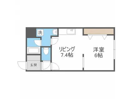 LE・EST VI(1DK/4階)の間取り写真