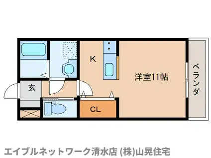 メゾン リヴェール(ワンルーム/1階)の間取り写真