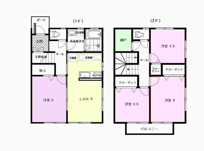吉田コーポ(4LDK/1階)の間取り写真