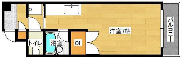 K&Sレジデンス(ワンルーム/3階)の間取り写真