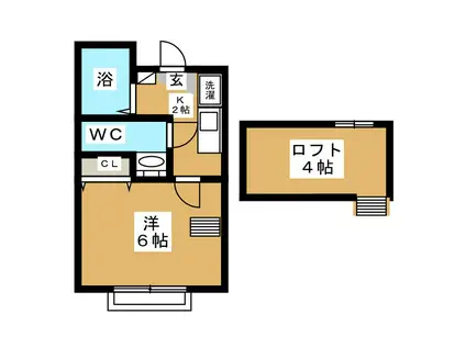 メゾンフラワー高円寺南(1K/1階)の間取り写真