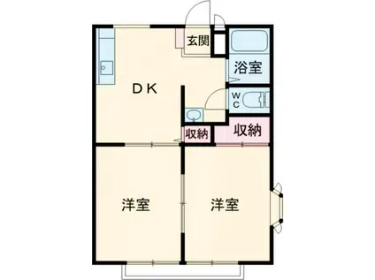 プリオールYOSHIDA A(2DK/1階)の間取り写真