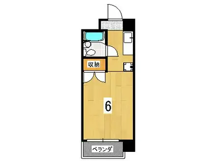 コーポ酒井(ワンルーム/2階)の間取り写真