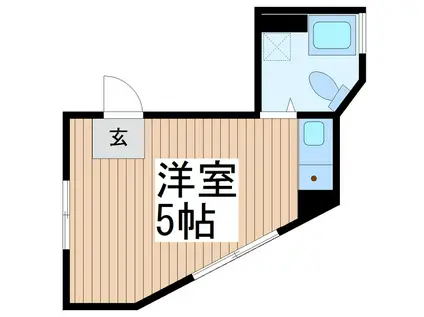 成増ヴィレッヂ(ワンルーム/2階)の間取り写真