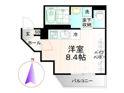 ブライトハウス江古田(ワンルーム/1階)の間取り写真