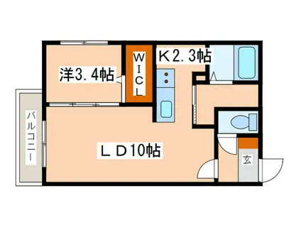 ラフィナート麻生(1LDK/5階)の間取り写真