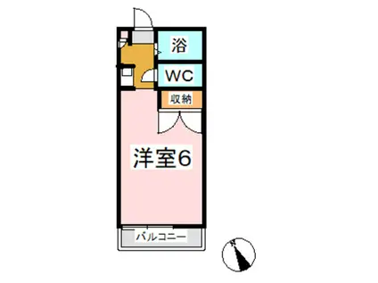 レジデンス八島(1K/2階)の間取り写真