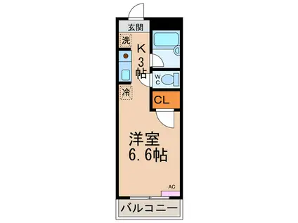 メゾン勝川(1K/3階)の間取り写真