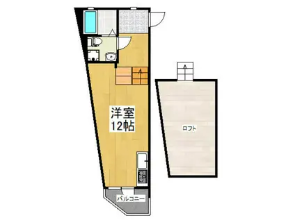 HAGANE(ワンルーム/3階)の間取り写真