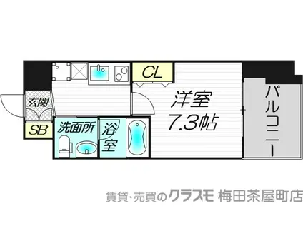 INNOCENT DOYAMA(1K/8階)の間取り写真