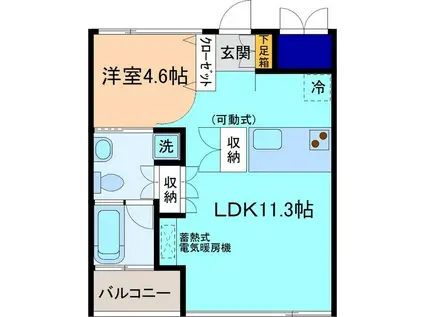 茶屋町APARTMENT(1LDK/2階)の間取り写真