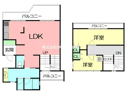 ヴィーナマンションB棟(2LDK/2階)の間取り写真