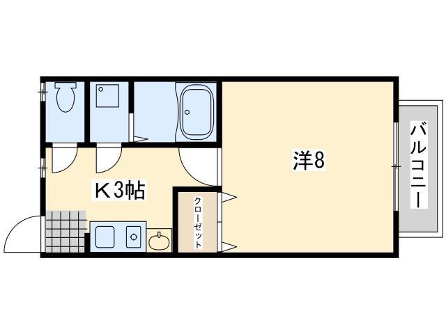 PLACE21(1K/2階)の間取り写真