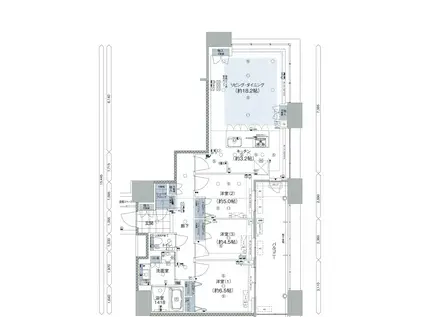 アイランドシティオーシャン&フォレストタワーレジデンスイースト棟(3LDK/34階)の間取り写真