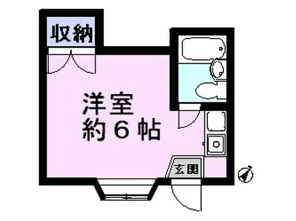 マインツインメル北小金(ワンルーム/1階)の間取り写真