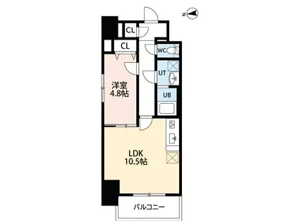 SーRESIDENCE岡崎公園AUREATE(1LDK/3階)の間取り写真