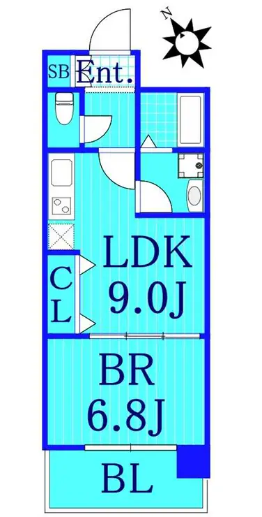 ヴィータローザ横浜吉野町 7階階 間取り