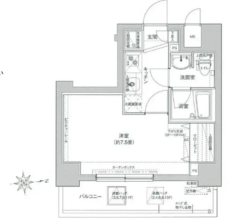 ドルチェ日暮里弐番館 10階階 間取り