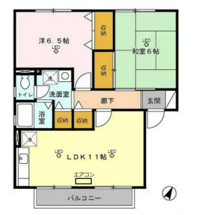 パークアゼリアB 2階階 間取り