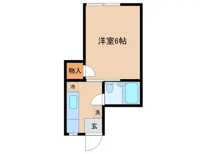 メイプル松島(1K/2階)の間取り写真