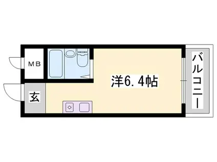 しらさぎメモリアル(ワンルーム/2階)の間取り写真