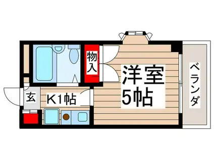 アースカーサ(1K/2階)の間取り写真