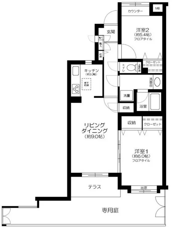 ベルハイム下北沢 1階階 間取り