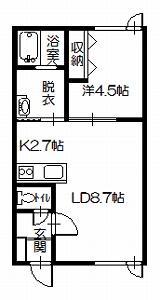 LICO(1LDK/1階)の間取り写真