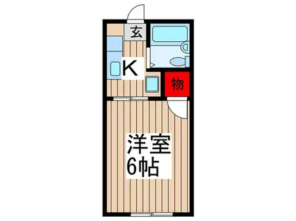 グランデュール市川 A棟(1K/1階)の間取り写真