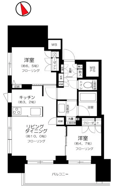 クラッシィスイート・ジオ東麻布 13階階 間取り
