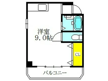 寺本マンション(ワンルーム/3階)の間取り写真