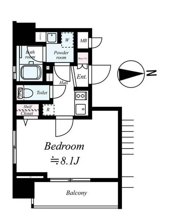 コンシェリア門前仲町River Side 2階階 間取り